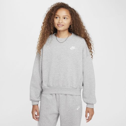 Sweat Ample À Col Ras-Du-Cou Nike Sportswear Club Fleece Pour Fille - Gris