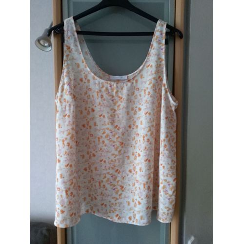 Débardeur Neuf Taille 48 Écru À Motif