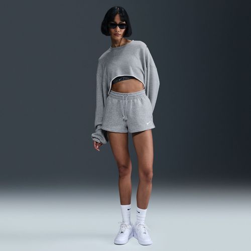 Short Taille Mi-Haute Nike Sportswear Phoenix Fleece 5 Cm Pour Femme - Gris