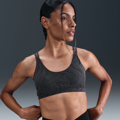 Brassière De Sport Imprimée Et Rembourrée À Maintien Léger Nike Zenvy Pour Femme - Noir