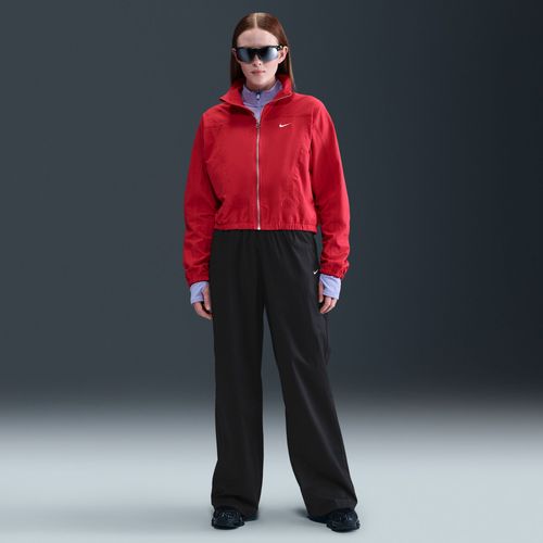 Pantalon Taille Haute Ample À Ourlet Ouvert Nike Sportswear Chill Poplin Pour Femme - Noir