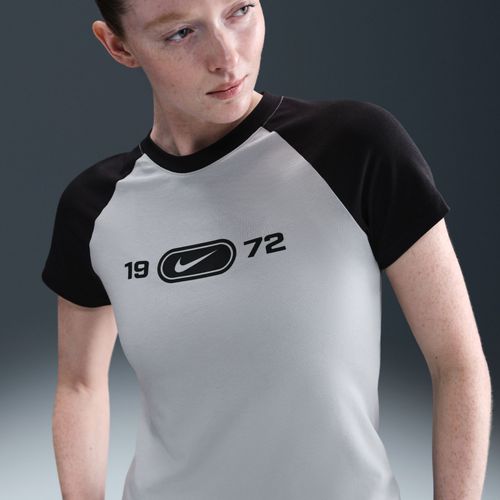 T-Shirt Slim À Motif Nike Sportswear Chill Knit Pour Femme - Gris