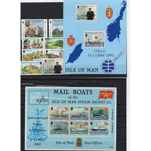 Ile De Man Timbres De L'Année 1980
