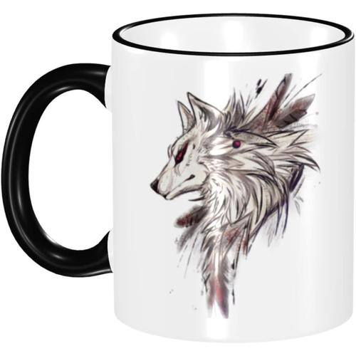 Tasse Cool Wolf Master, Tasse En Porcelaine, Tasse ¿¿ Th¿¿, Tasse En C¿¿Ramique Blanche R¿¿Sistante ¿¿ La Chaleur, Cadeau Pour Femmes Et Hommes, 330ml