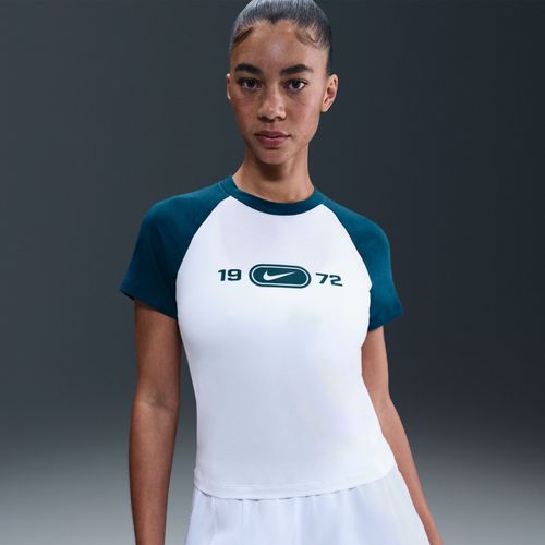 T-Shirt Slim À Motif Nike Sportswear Chill Knit Pour Femme - Blanc
