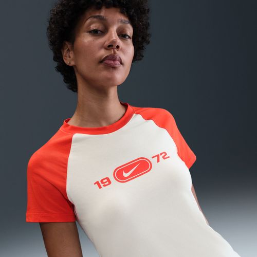 T-Shirt Slim À Motif Nike Sportswear Chill Knit Pour Femme - Blanc