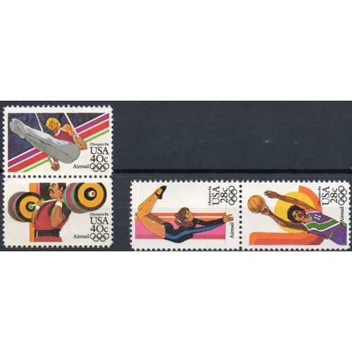 Etats-Unis Timbres Jeux Olympiques De Los Angeles 1984