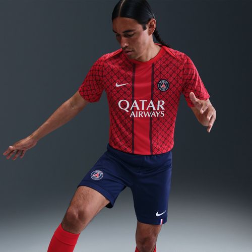 Haut De Foot À Manches Courtes D'avant-Match Nike Dri-Fit Paris Saint-Germain Academy Pro Extérieur Pour Homme - Rouge
