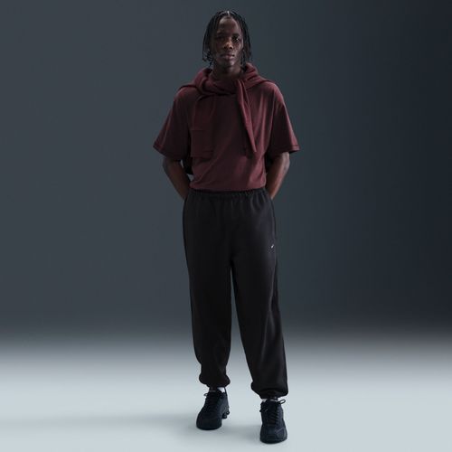 Pantalon À Revers En Fleece Nike Solo Swoosh Pour Homme - Noir