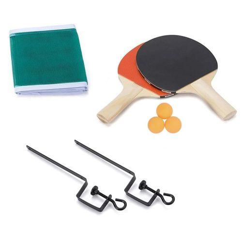 Set De Tennis De Table - 2 Raquettes - 3 Balles Et Filet