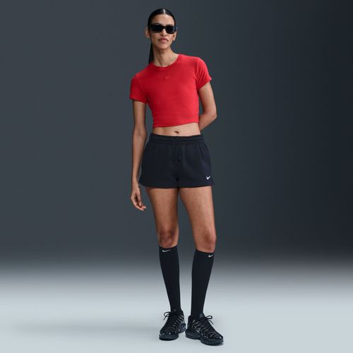 Short Taille Mi-Haute Nike Sportswear Phoenix Fleece 5 Cm Pour Femme - Noir