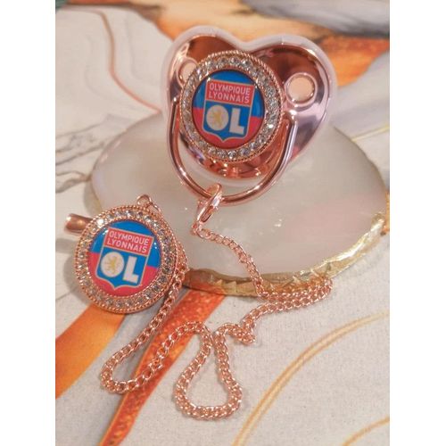 Tétine Olympique Lyonnais Rose Gold
