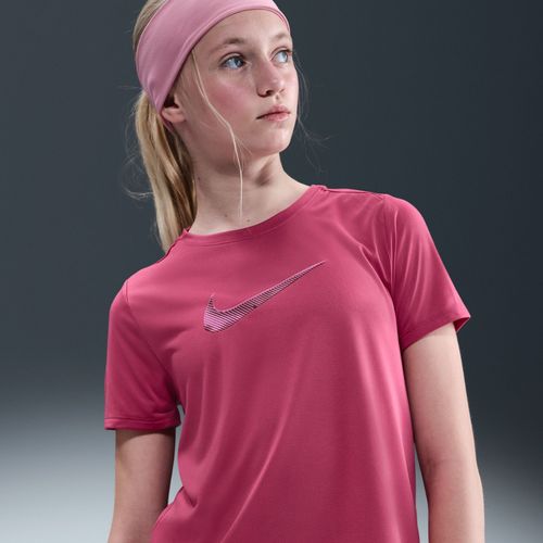 Haut À Manches Courtes Nike One Classic Pour Fille - Pourpre