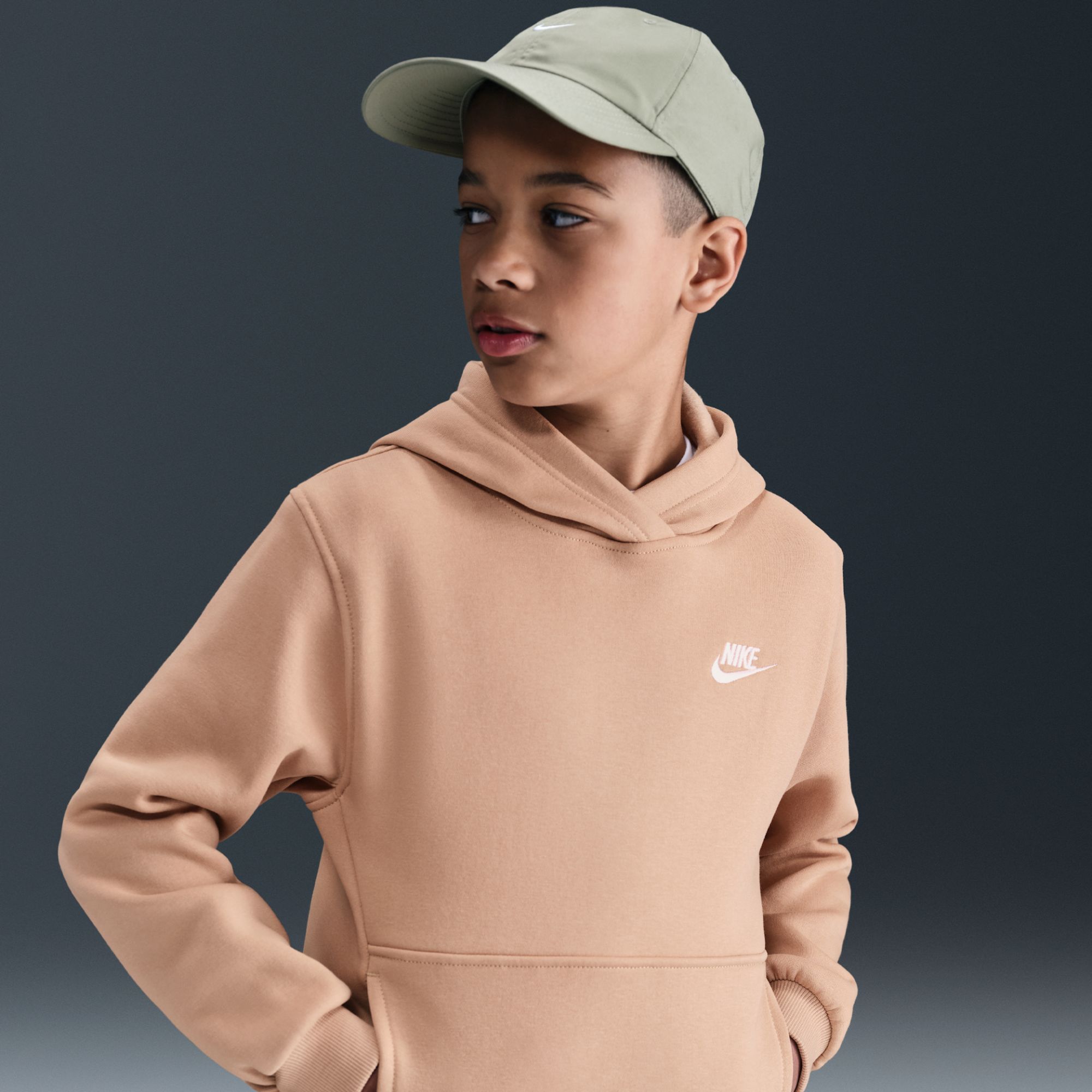 Sweat À Capuche Nike Sportswear Club Fleece Pour Ado - Marron