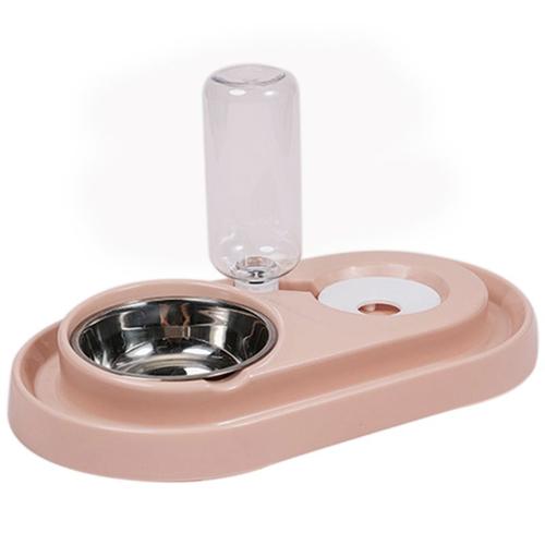 Bowl Dog Feeder Bowl Kitten Drinking Fountain Food Dish Pet Bowl Goods Automatic Water Feeder Pink