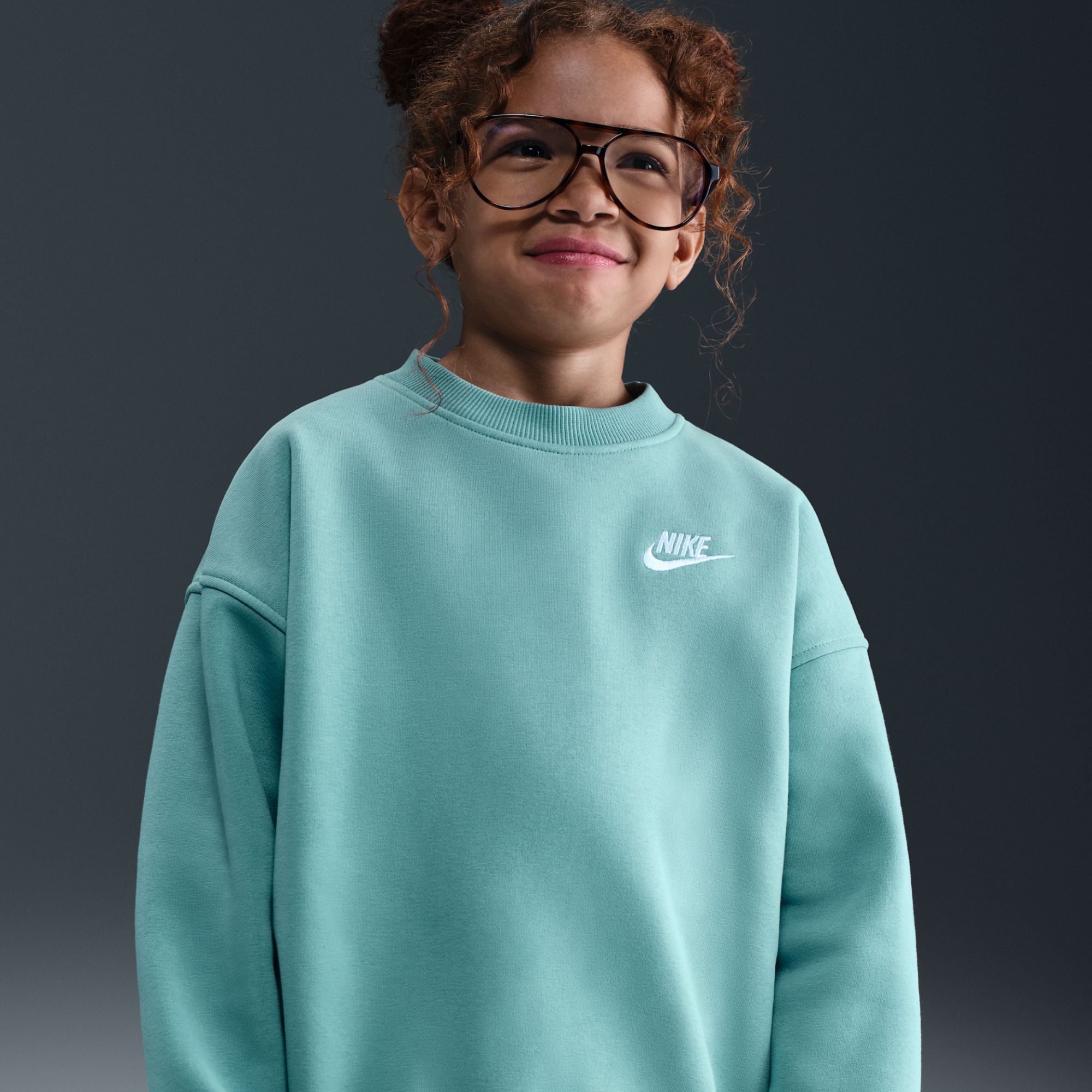 Sweat Oversize Nike Sportswear Club Fleece Pour Ado - Vert