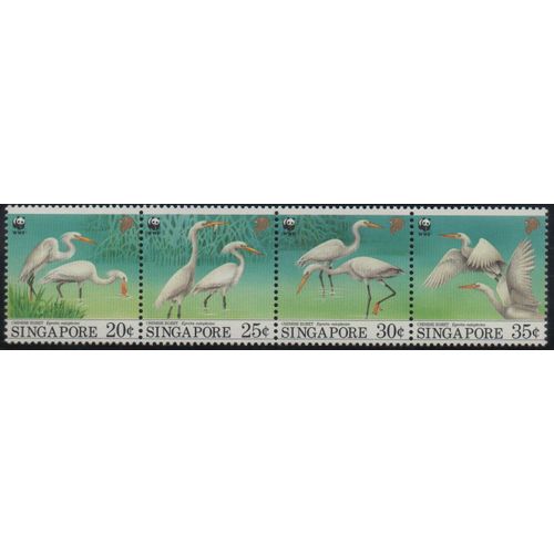 Singapour Timbres Animaux : Les Oiseaux 1993