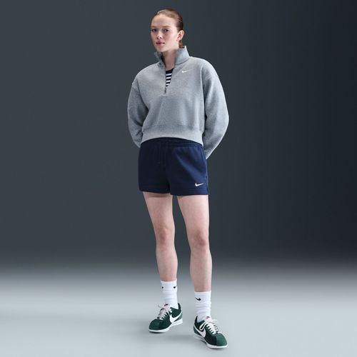 Short Taille Mi-Haute Nike Sportswear Phoenix Fleece 5 Cm Pour Femme - Bleu