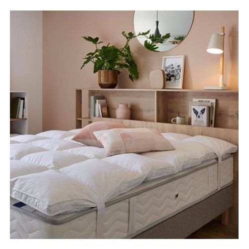 Camif - Surmatelas moelleux en Plume de canard- Cali - Blanc