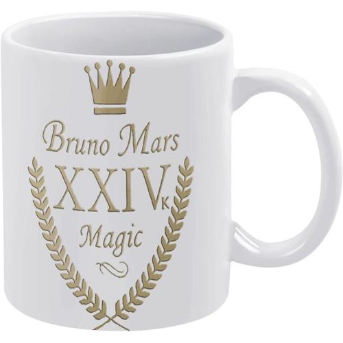 Mug 24k Magic Bruno Mars Tasse En Porcelaine Imprimée Double Face Tasse À Café En Céramique Tasse À Thé Tasse À Soupe Cantine Tasse À Thé Tasse À Boire Tasse À Vaisselle Tasse À Bière Tasse Magique