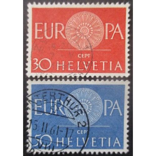 Suisse N°666 Et 667 Europa Oblitérés