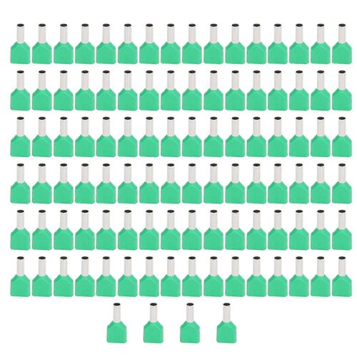 100 Pcs Isolé Cordon Broche Extrémité Terminal Cuivre PVC Pré Isolé Extrémités Pressées À Froid Bornes