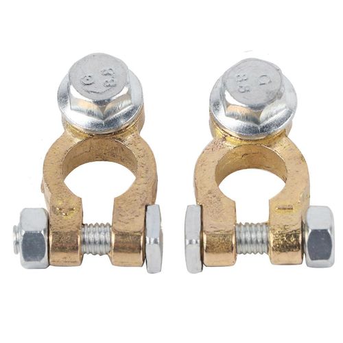 2pcs Batterie De Voiture Borne Connecteur Clamp 300A Grand Courant M10 Vis Unique pour Automobiles Camions