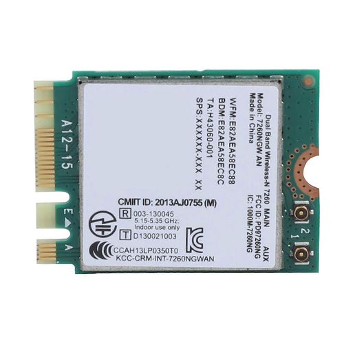 Pour carte réseau Intel 7260NGW AN Wireless WIFI Carte réseau Bluetooth 4.0 2.4G/5G