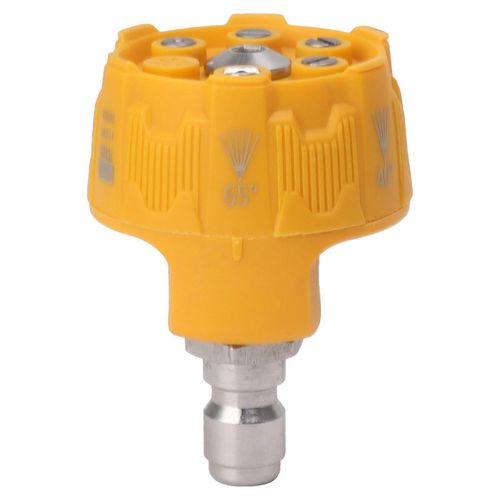 Buse de pulvérisation de nettoyeur haute pression 6 en 1 Buse réglable multifonctionnelle 1/4 Plug Interface Connect Tip Jaune