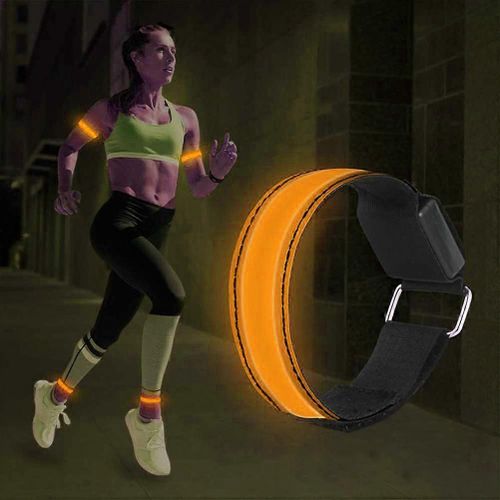 4pcs Lumineux Brassards Usb Bandes Réfléchissantes Bracelets Pour En Plein Air Jogging Running Sport