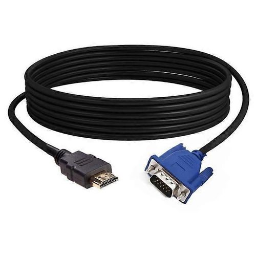 Interface multimédia haute définition 10M vers câble VGA HD Câble adaptateur audio haute définition pour PC de bureau et écran LCD Monito