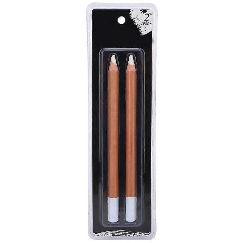 2 Pcs Blanc Fusain Crayon Bois Professionnel Croquis Stylo Papeterie Art Peinture Fournitures