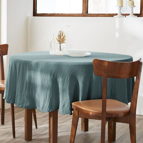 Nappe Ronde 180x180 Cm Gaze De Coton Canard