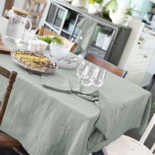 Nappe Rectangle 150x250 Cm Gaze De Coton Eucalyptus