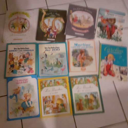 Lot 11 Albums Anciens Jeunesse: Pimprenelles, Les Farfeluches,Suzette Et Nicolas........