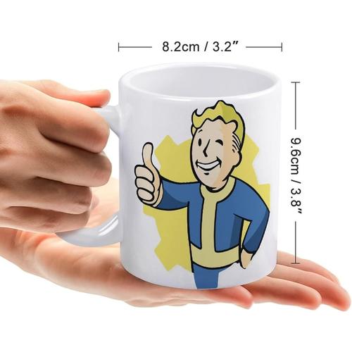 Tasse Fallout 4 Fallout Series Vault Boy Tasse ¿¿ Caf¿¿/Mug Tasse En C¿¿Ramique De Grande Capacit¿¿ 330 Ml Facile ¿¿ Nettoyer Pratique ¿¿ Transporter Cadeau De Mode