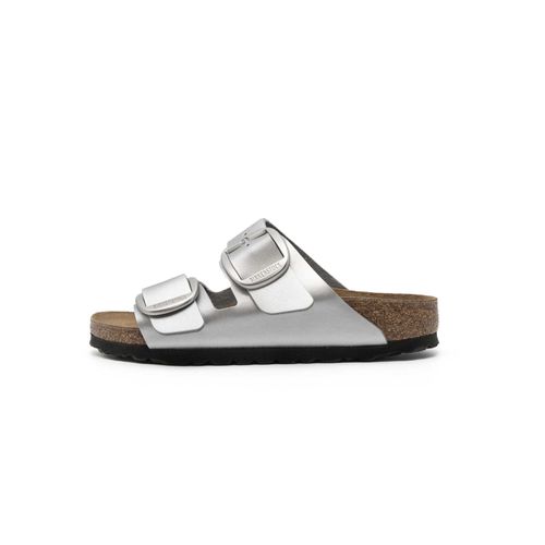 Chaussons Birkenstock Arizona Grande Boucle Argent Métallique - 35