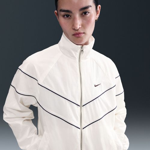 Veste À Zip Tissée Ample Uv Nike Windrunner Pour Femme - Blanc