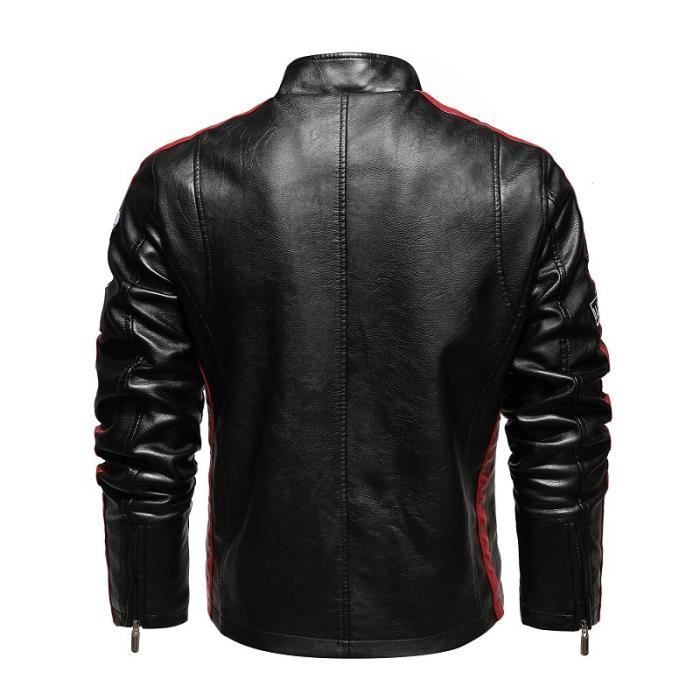 Veste Homme Veste Moto Homme En Pu Cuir Printemps Automne Causal