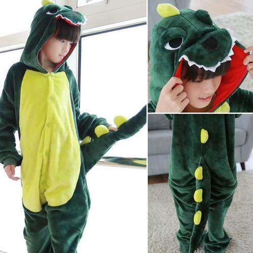 PYJAMA Combinaison pyjama enfants flanelle motif dinosaure en