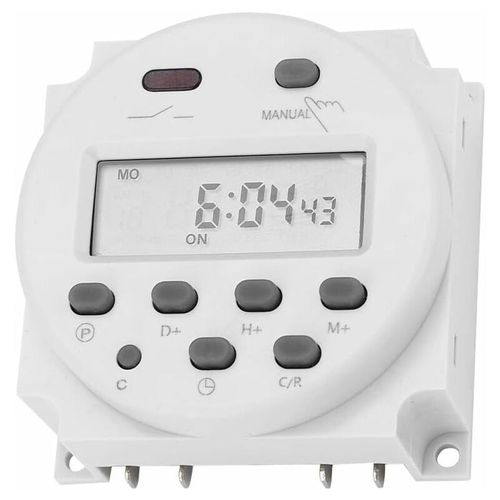Commutateur de minuterie 12V 16A commutateur de Relais de Temps LCD électronique numérique Programmable LCD Micro-Ordinateur numérique Mini contrôle Interrupteur de minuterie d'alimentation CN101A