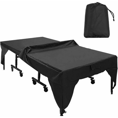 Housse De Protection Imperméab Et Anti-Poussière Pour Tab De Ping-Pong Noir 280 X 153 X 73 Cm(Noir)