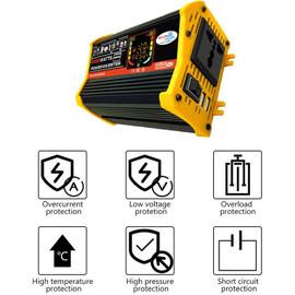 Onduleur de puissance DC 12V à Ac 220V 4000 W Puissance de crête Onduleur  haute fréquence Onduleur de véhicule intelligent