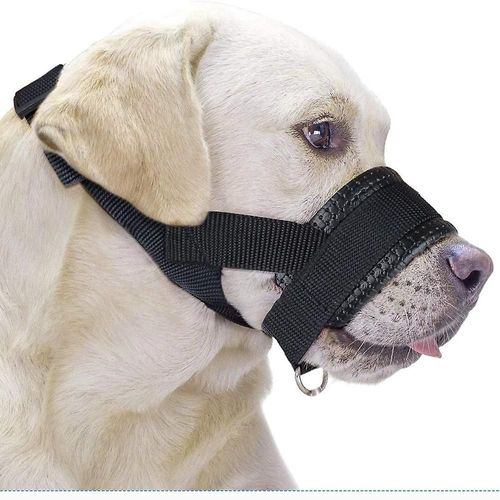 Muselière En Nylon Pour Petits, Moyens Et Grands Chiens Empêche Les Morsures, Les Aboiements Et La Mastication, Boucle Réglable