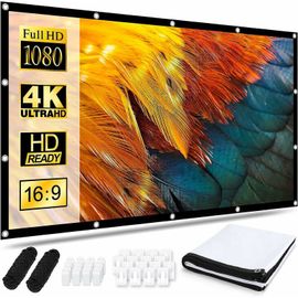 Écran De Projection 120 Pouces, 16: 9 Hd Portable Pliable Extérieur Screen, Double Face Anti-Plis Projection Pour Vidéoprojecteurs, Écran Pour Cinéma Maison, Fête, Nuit De Cinéma, Commercial