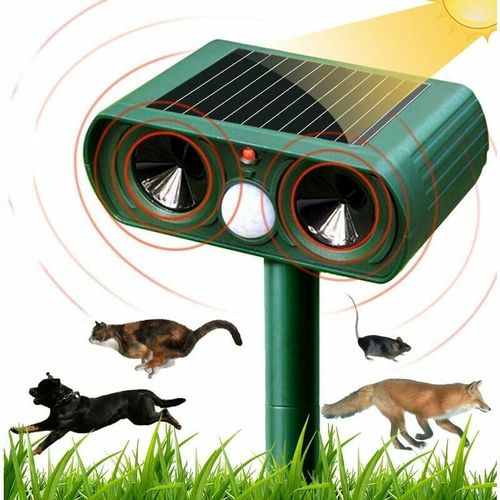 Répulsif Chat Ultrason Solaire Repulsif Chat Exterieur Sensibilité Et Fréquence Réglable Ultrason Chat Pour Repousser Animaux Nuisibles Protecteur De Jardin