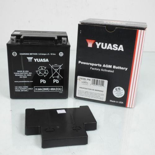 Batterie Sla Yuasa Pour Moto Harley Davidson 1450 Fl 1999 À 2006 Yix30l / 12v 30ah Neuf
