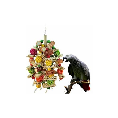 Jouets Pour Perroquets, Jouets Pour Oiseaux À Mâcher En Épi De Maïs Naturel, Adaptés Aux Aras De Petite Et Moyenne Taille, Aux Perroquets Gris D'afrique Et À Une Variété De Perroquets Amazones, Cage À Oiseaux De Taille Moyenne Pour Oiseaux D'amour