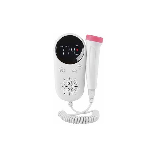 Moniteur De Fréquence Cardiaque F¿Tale Doppler À Ultrasons Détecteur De C¿Ur Portable Pour Bébé Compteur De Voix F¿Tale Détecteur De Rythme Cardiaque Prénatal Sonde Rétroéclairée Écran Lcd Testeur F¿Tal Sans Rayonnement F