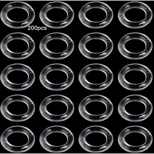200 Pièces Stores Romains Transparents O Forme Anneaux De Rideau Anneaux En Plastique Transparent 13mm Od Et 8mm Id Rideaux Stores Accessoires